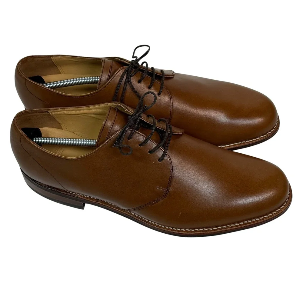 Charles Tyrwhitt Men Tan Brown Leather Goodyear Welted Derby Shoes SHB0269CBR 13